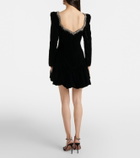 Clio Peppiatt Edie crystal-embellished velvet minidress