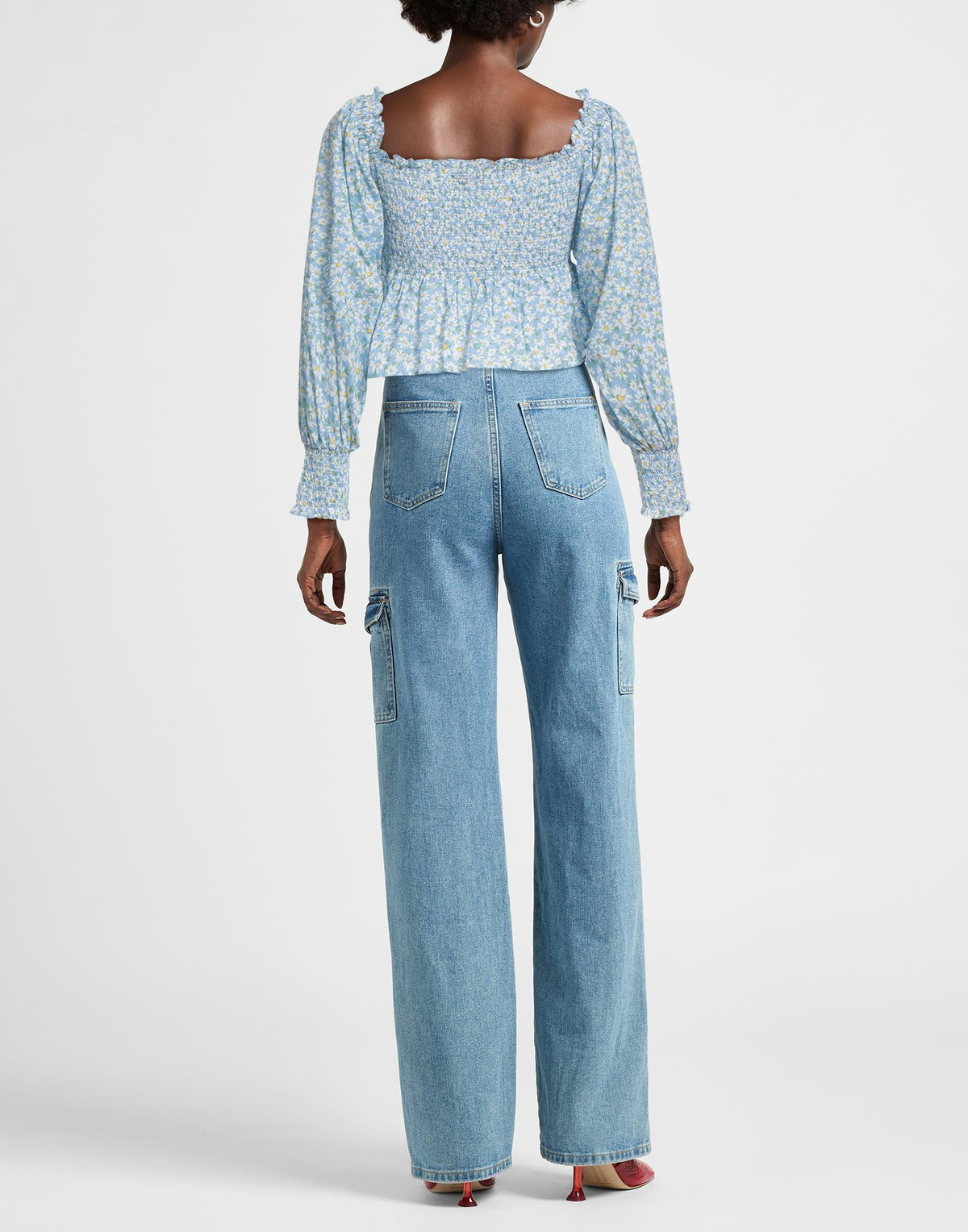 Rixo Womens Top Azure