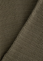 Sunspel Textured Cotton Polo Jumper Dark Green
