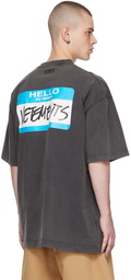 VETEMENTS Black 'My Name Is' T-Shirt