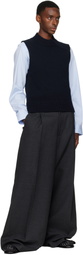 Dries Van Noten Navy Merino Wool Turtleneck