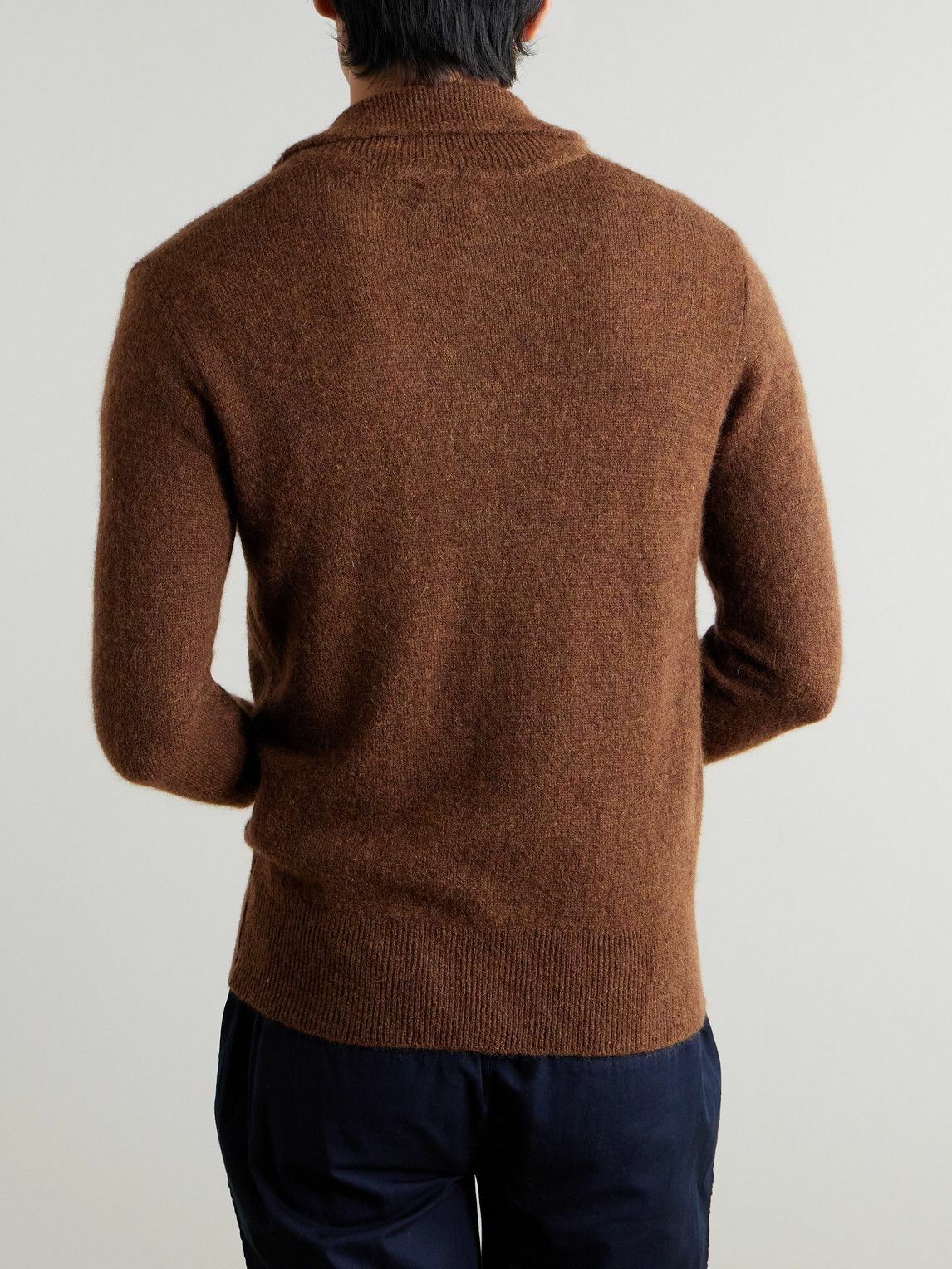 Oliver Spencer - Britten Knitted Cardigan - Brown