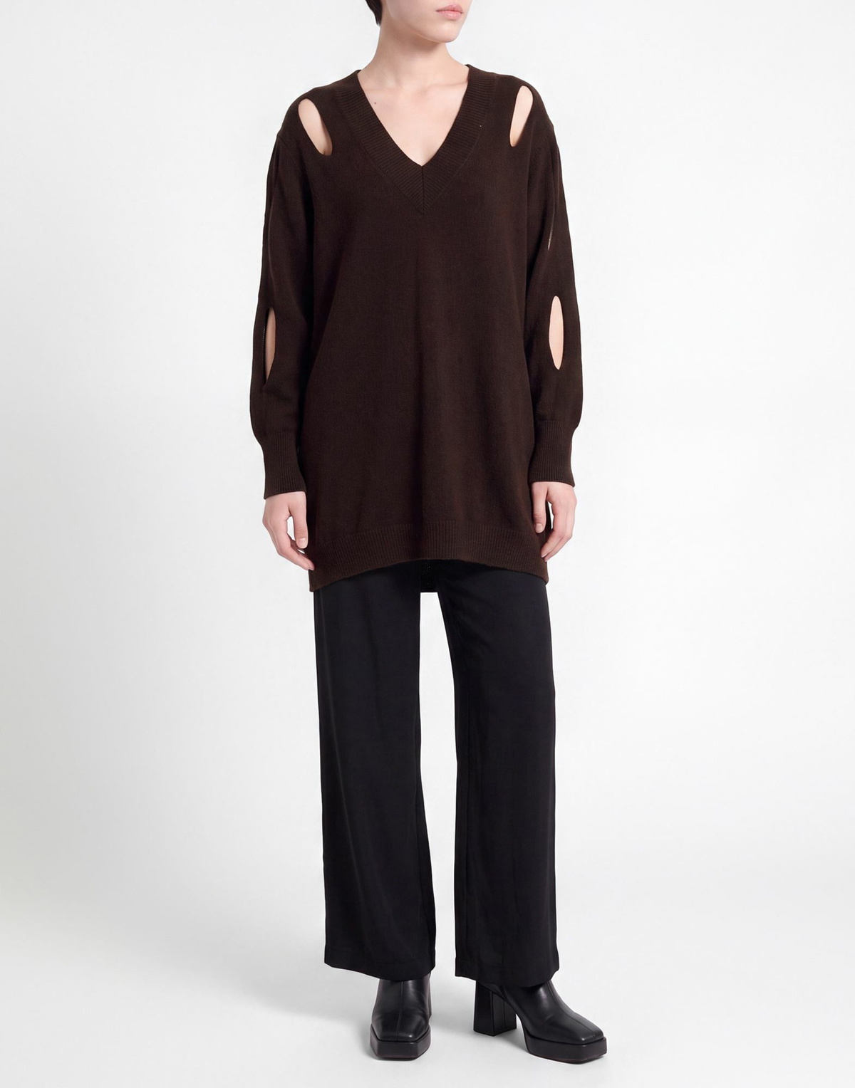 Jijil Womens Sweater Chocolate in Brown