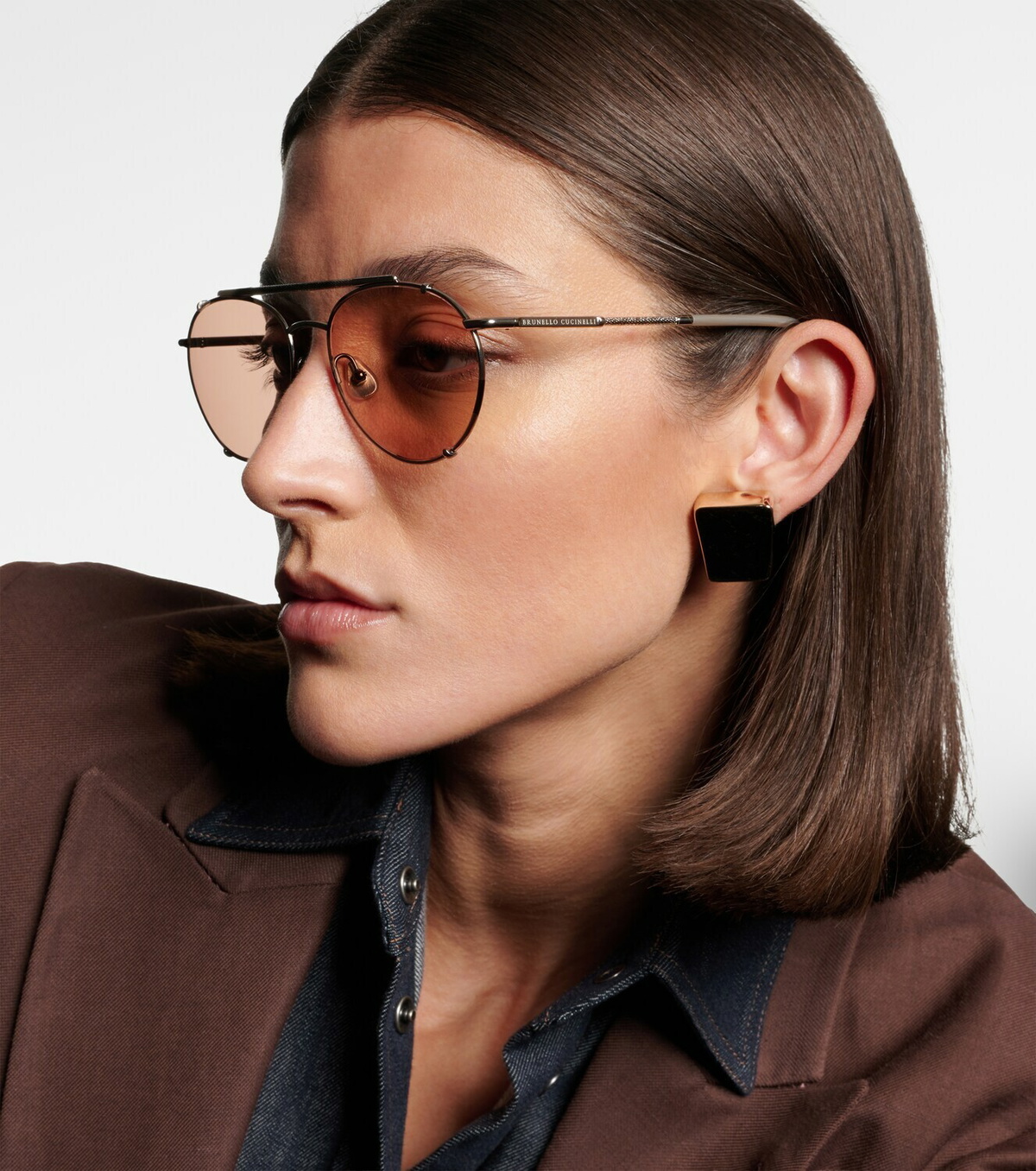 Brunello Cucinelli Timeless Reflection aviator sunglasses
