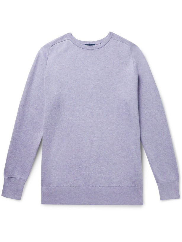 Photo: PETER MILLAR - Crown Slim-Fit Pima Cotton-Blend Sweater - Purple