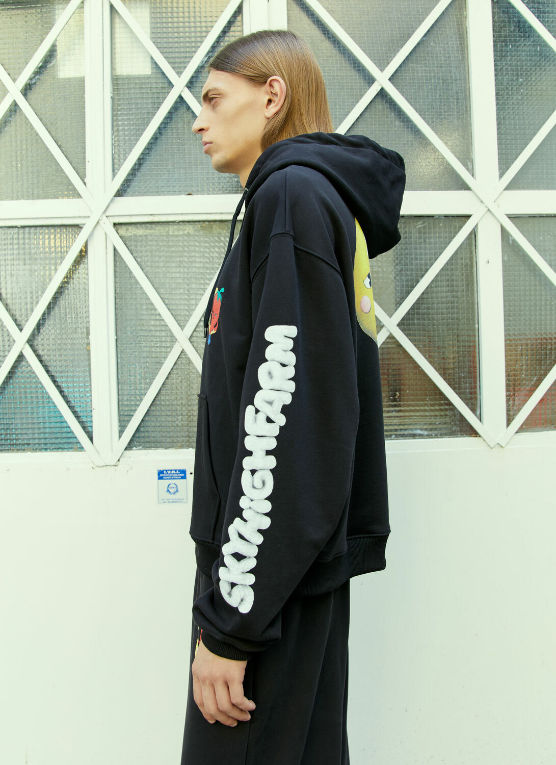 Sky High Farm Workwear Graphic Print Hooded Sweatshirt Sky High