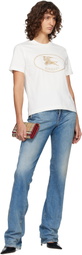 Burberry Off-White Knight Stamp Cotton T-shirt