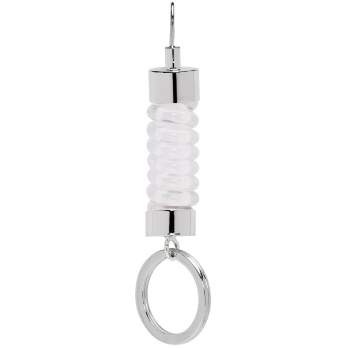 Photo: MM6 Maison Margiela Transparent and Silver Spiral Cord Earring