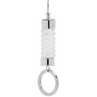 MM6 Maison Margiela Transparent and Silver Spiral Cord Earring