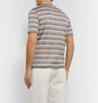 Giorgio Armani - Slim-Fit Printed Silk and Cotton-Blend T-Shirt - Gray