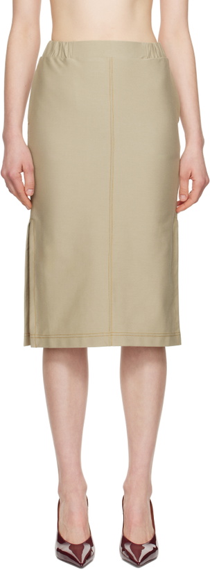 Photo: Max Mara Leisure Beige Otto Midi Skirt