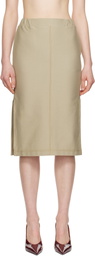 Max Mara Leisure Beige Otto Midi Skirt