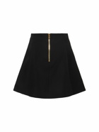 BALMAIN Wool Grain De Poudre Mini Skirt