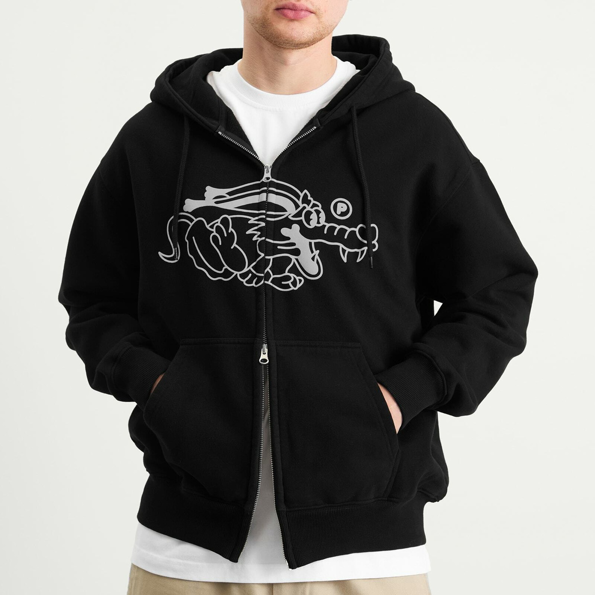 Pawa Speed Sports Men's Doggo Zip Hoodie in Black