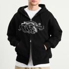 Pawa Speed Sports Men's Doggo Zip Hoodie in Black