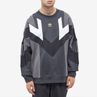 Adidas Men's Rekive Crew Sweat in Carbon/Grey Five