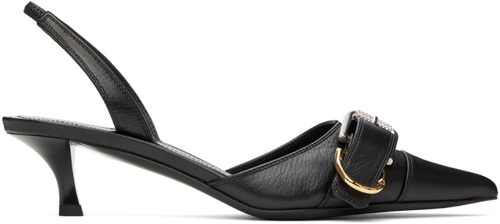 Photo: Givenchy Black Voyou Slingback Heels