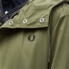 Fred Perry Men's Shell Parka Jacket in Parka Jacket Green