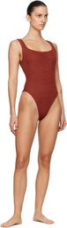 Hunza G Burgundy Square Neck Swimsuit