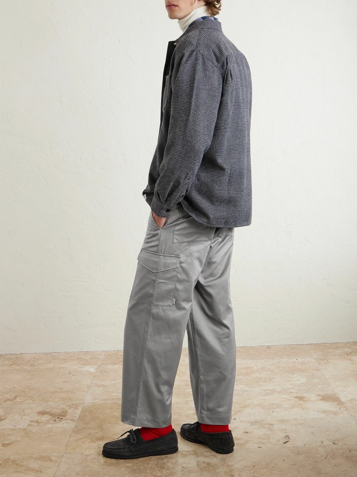 WTAPS - Straight-Leg Cotton-Blend Twill Trousers - Gray