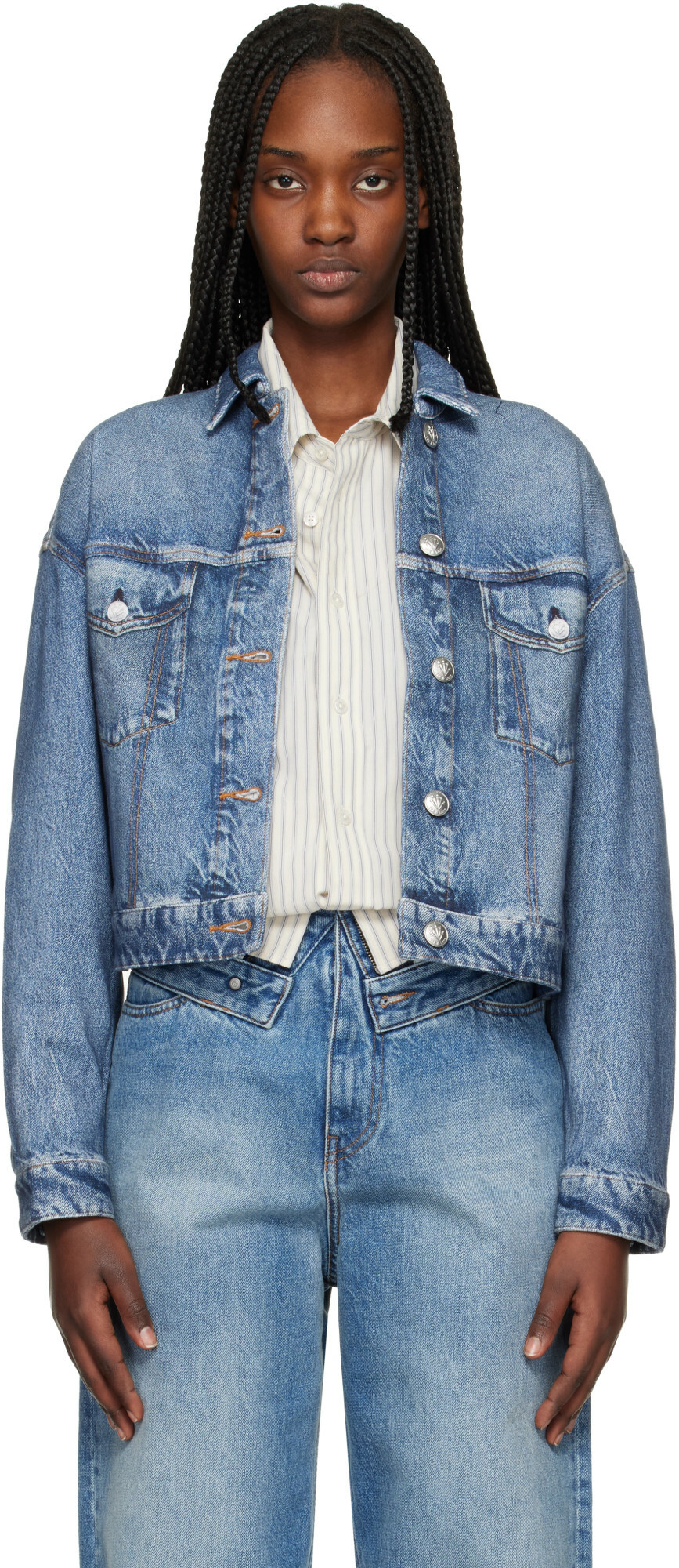 rag & bone Blue Miramar Trucker Jacket