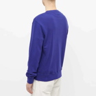 Lanvin Men's Curb Embroidered Crew Sweat in Majorelle Blue