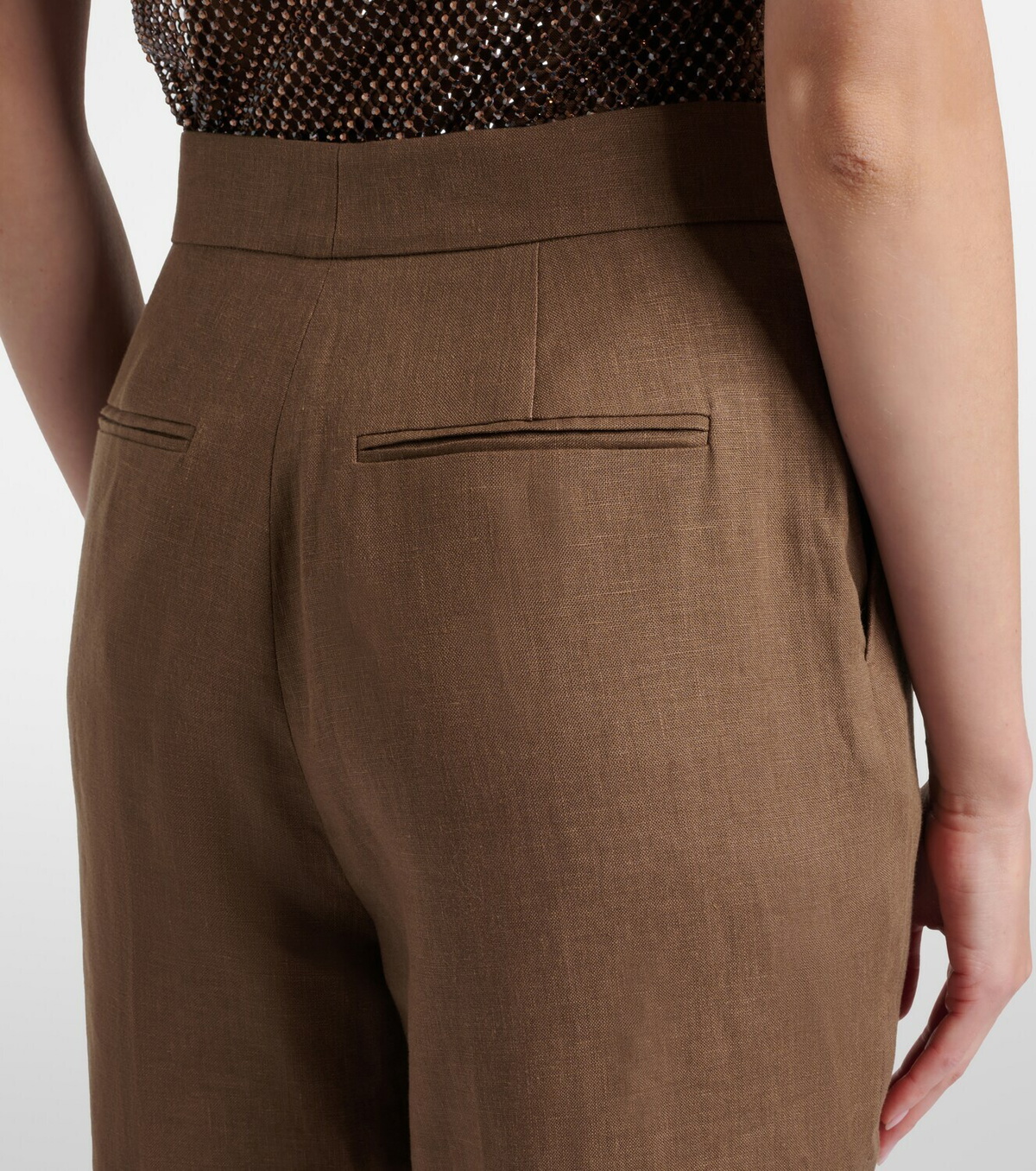 Ralph Lauren Collection Dean linen wide-leg pants