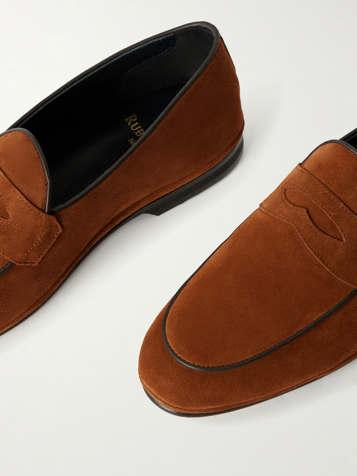 Rubinacci - Suede Penny Loafers - Brown
