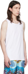 Versace Underwear Two-Pack White Cotton Tank Tops