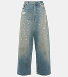 Acne Studios 2023F distressed mid-rise wide-leg jeans