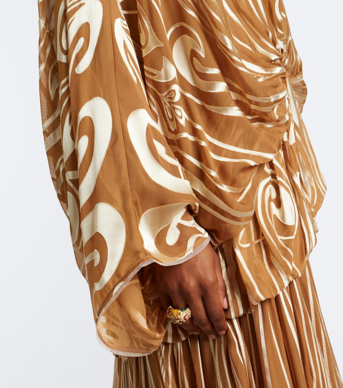Zimmermann Momentum Burnout Bubble printed silk gown