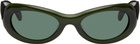 Port Tanger SSENSE Exclusive Green Khilna Sunglasses