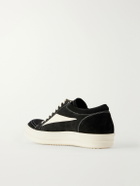 Rick Owens - Vintage Full-Grain Leather-Trimmed Suede and Rubber Sneakers - Black