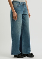 House OF Sunny Wide-leg Denim Jeans Mid Blu