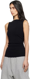 Entire Studios Black Boat Neck Top