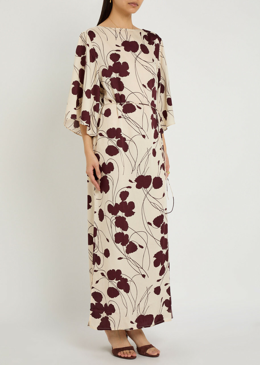 Faithfull The Brand Runa Floral-print Woven Maxi Dress White