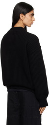 Études Black Heavy Round Neck Sweater