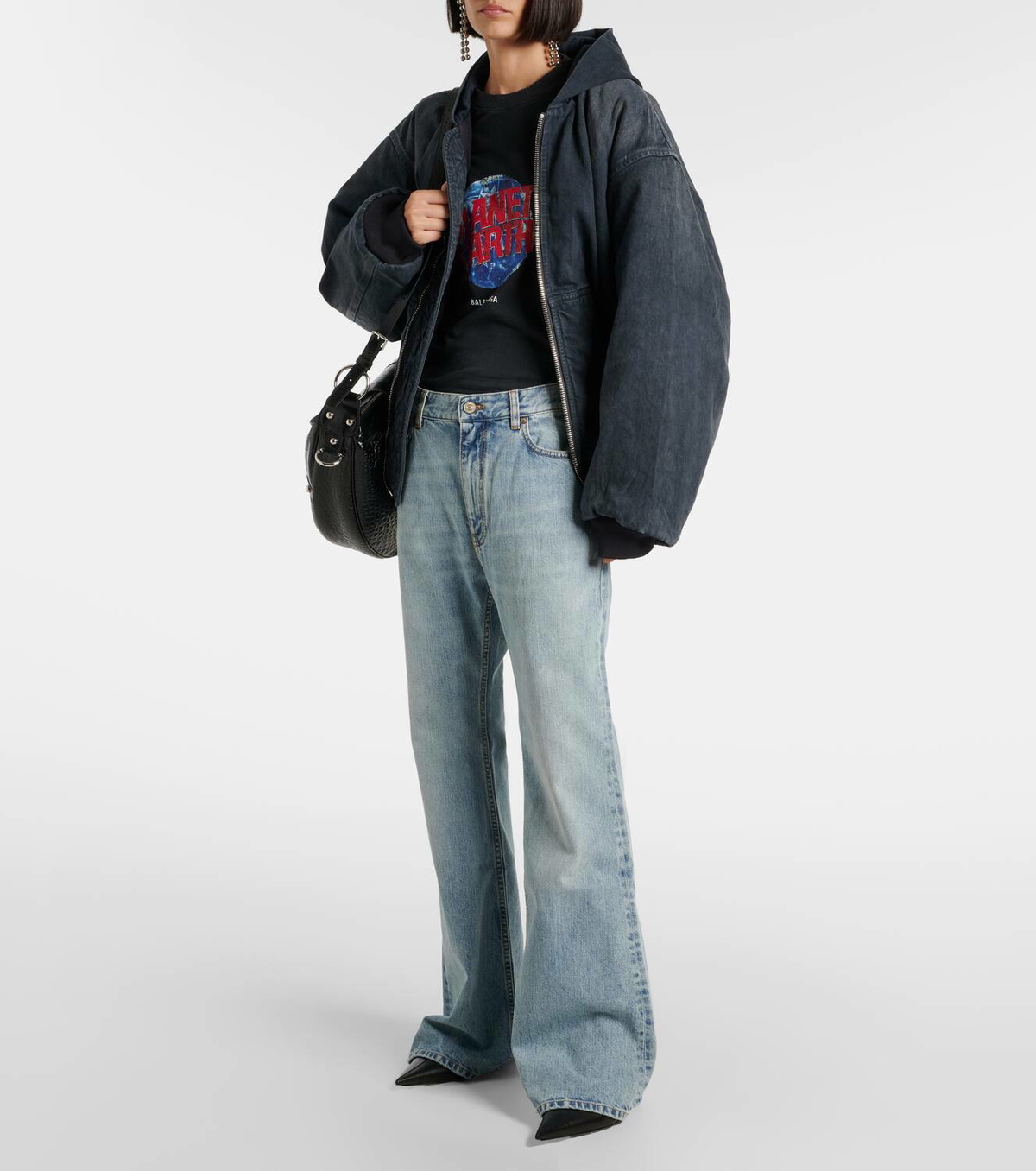 ◆入手困難◆【BALENCIAGA】Planet Earth Layered Tシャツドレス Balenciaga Planet Earth ドレス | ブラック | FARFETCH JP