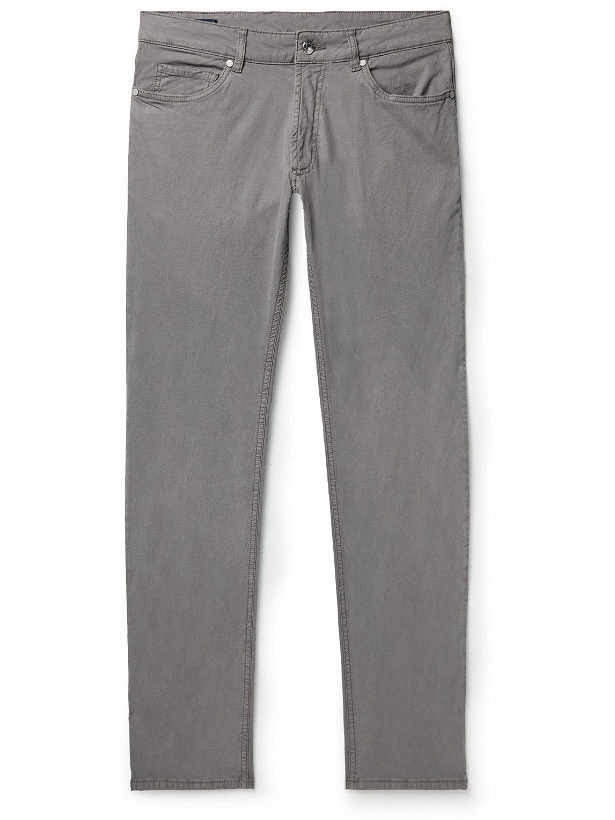 Photo: Peter Millar - Wayfare Slim-Fit Stretch TENCEL™ and Cotton-Blend Twill Trousers - Gray