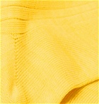 Mr P. - Ribbed Cotton-Blend Socks - Yellow