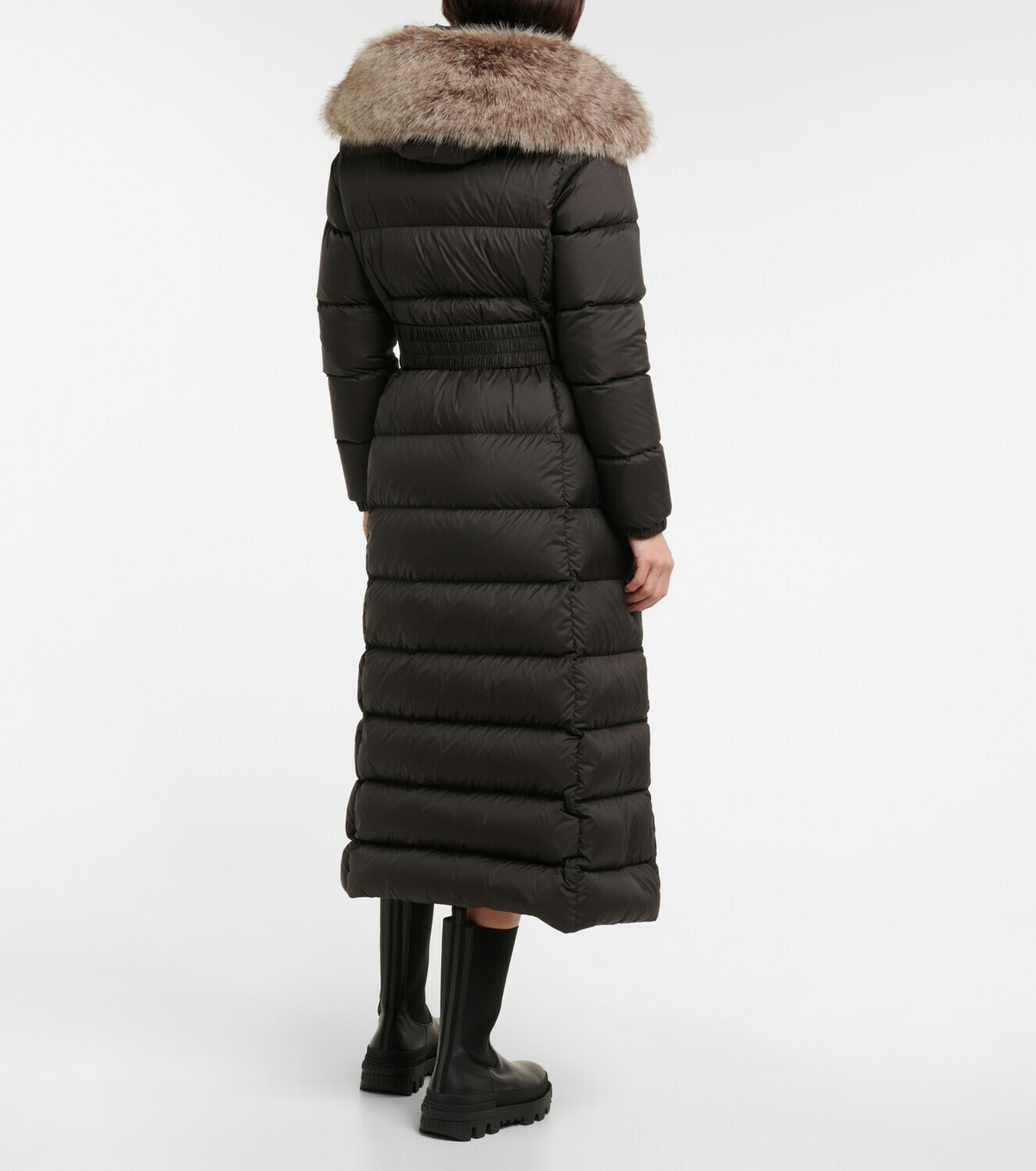 Moncler - Fudson faux fur-trimmed down coat Moncler
