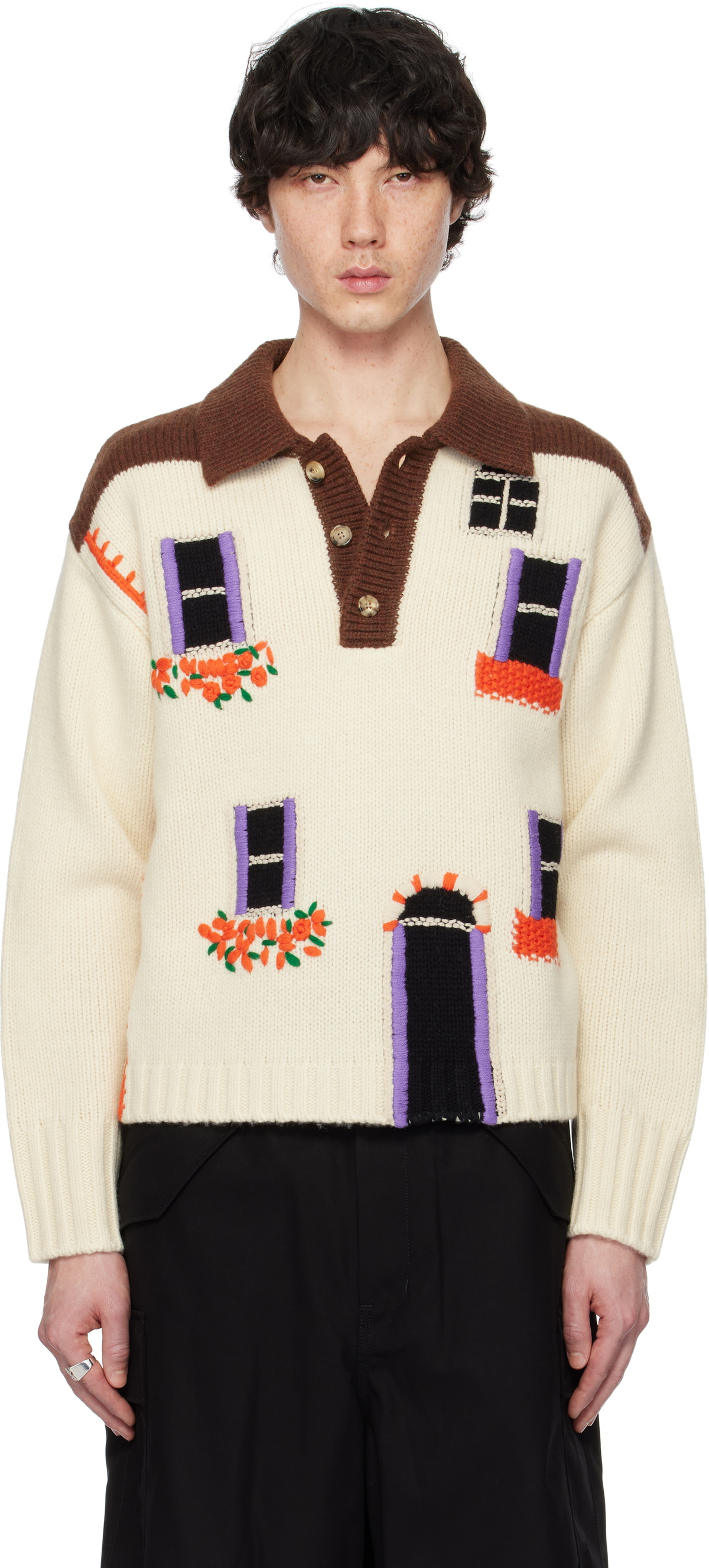 その他 J W ANDERSON FW25 Polo sweatshirt (JW0243PG1857 036) J.W. Anderson Polo Sweatshirt | italist