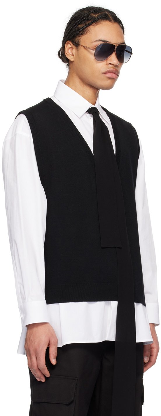 Valentino Black Scarf Vest