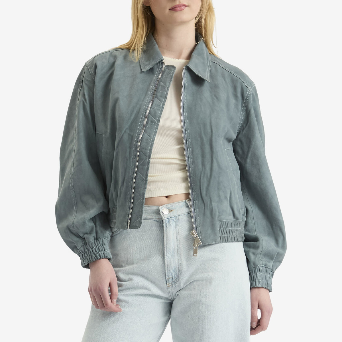 Samsøe Samsøe Women's Sasaffy Bomber Jacket in Surf Spray