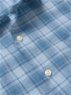 Peter Millar - Fillmore Spread-Collar Checked Cotton-Twill Shirt - Blue