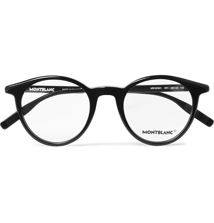 Photo: Montblanc - Round-Frame Acetate Optical Glasses - Black