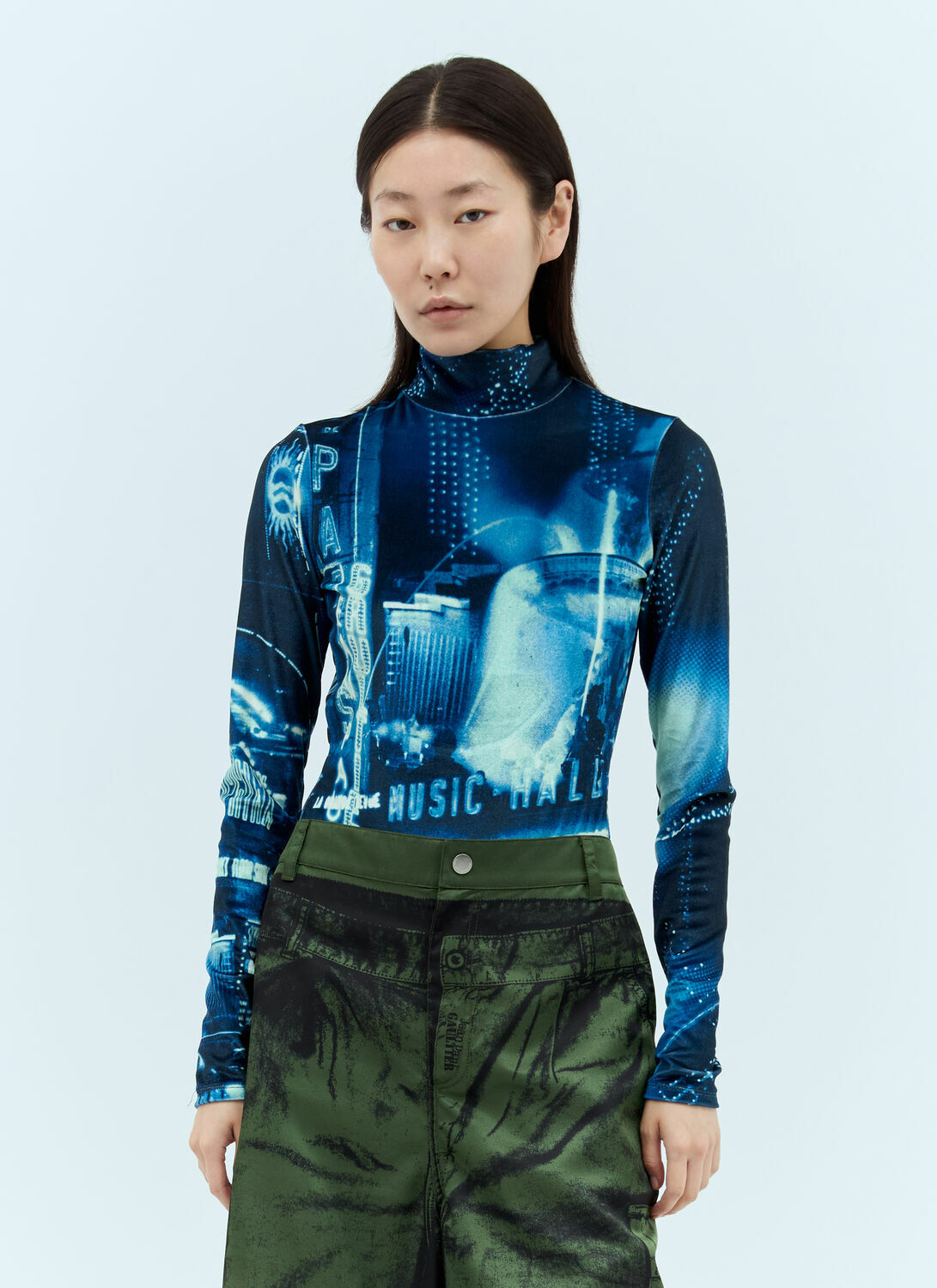 Jean Paul Gaultier Pigalle Velvet Bodysuit