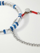 Roxanne Assoulin - Sky High Set of Two Silver-Tone and Enamel Beaded Bracelets