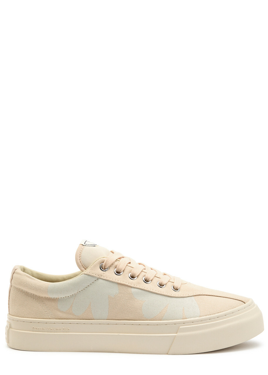 Stepney Workers Club Dellow Printed Canvas Sneakers Cream