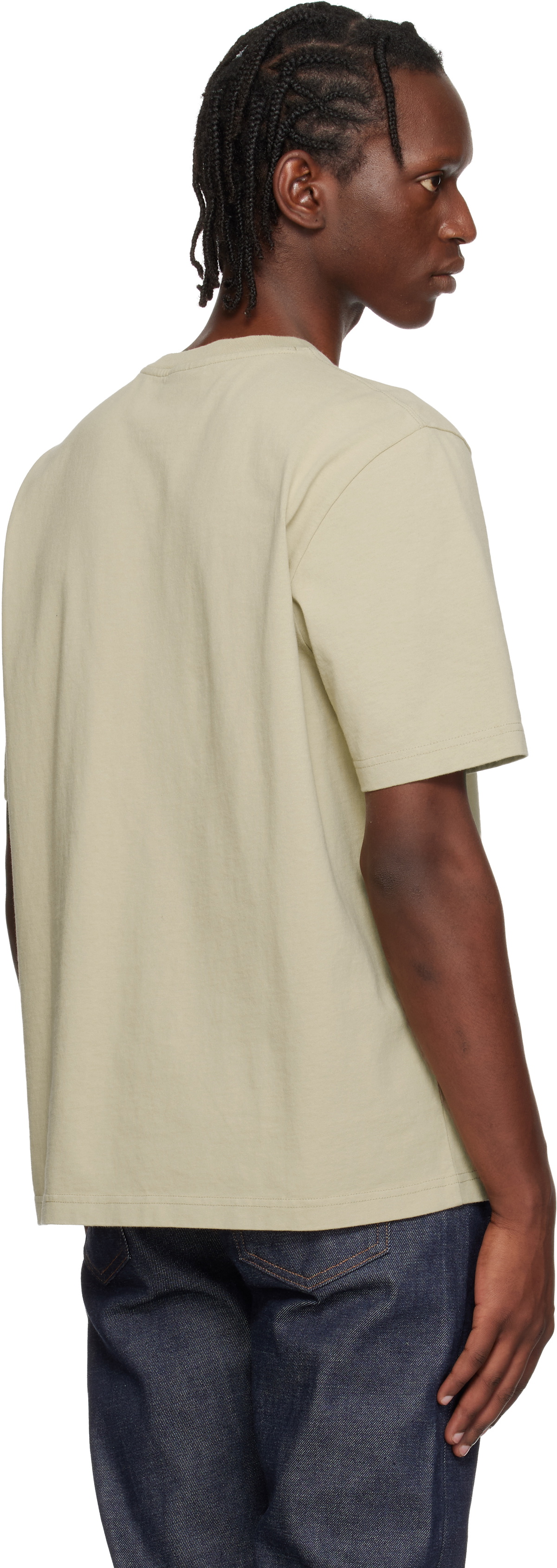 Maison Kitsuné Beige Fox Head Comfort T-shirt